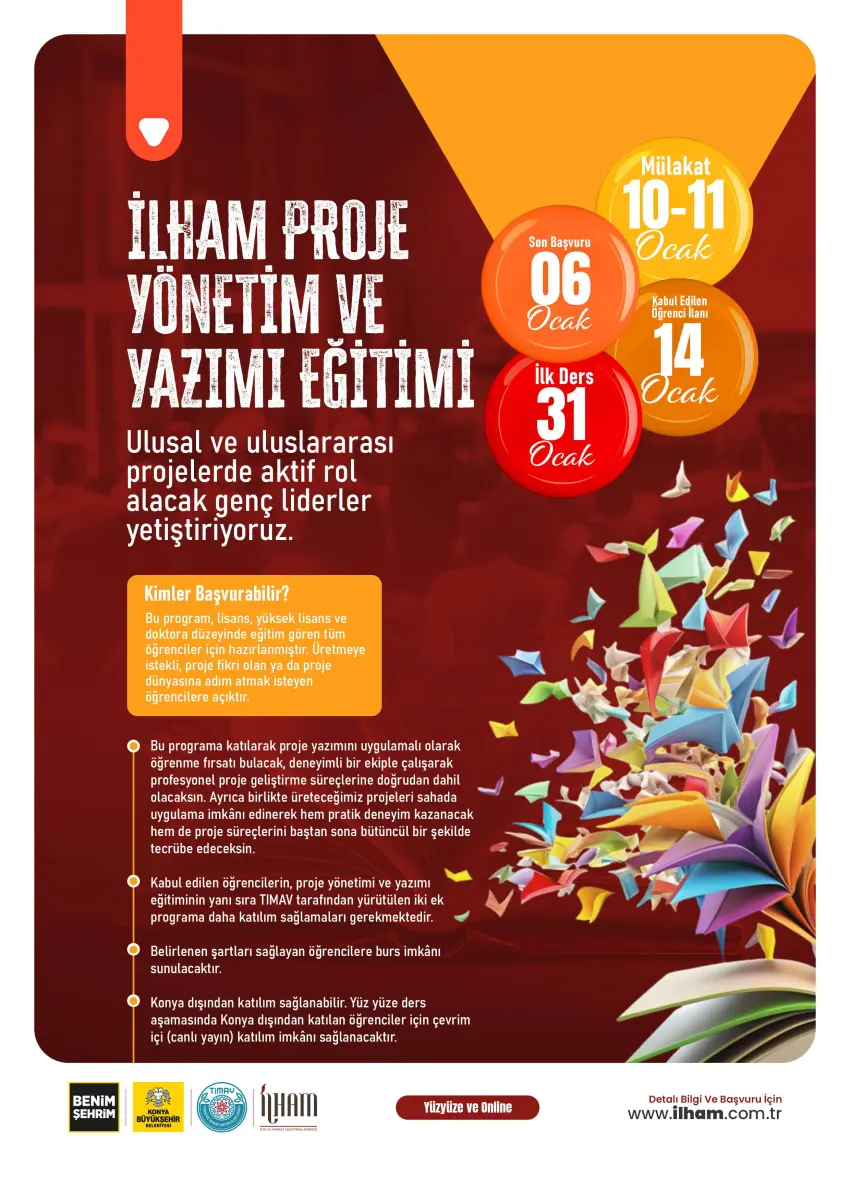 İLHAM PROJE YÖNETİMİ VE YAZIMI EĞİTİMİ BAŞLIYOR!